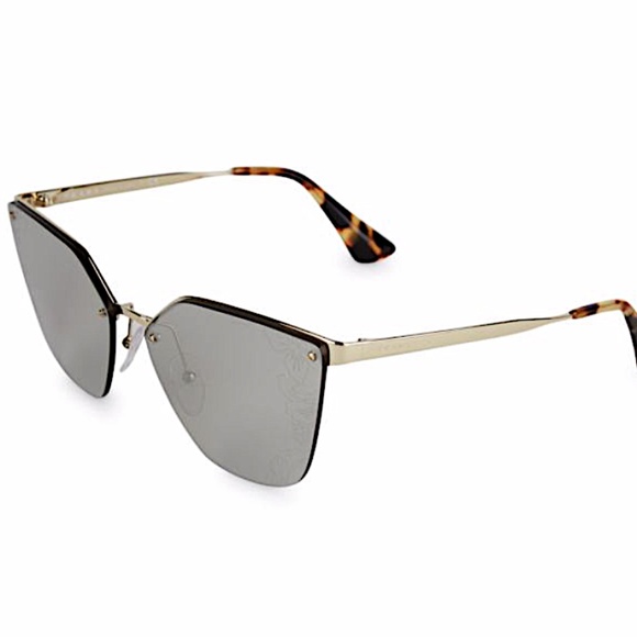 Prada Women\'s Cat Eye Mirrored Sunglasses, 63mm